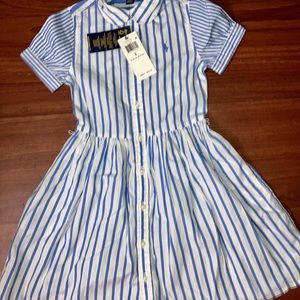Button down polo dress for kids